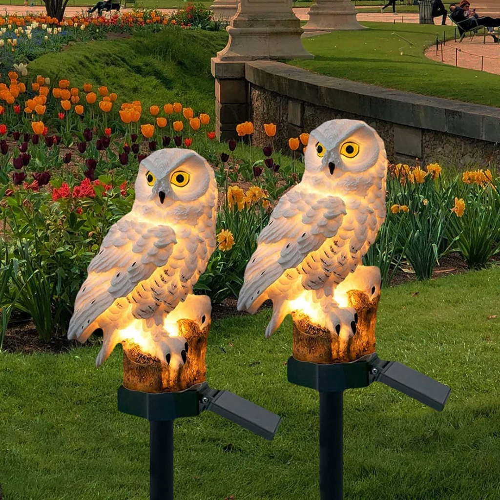 Lámpara Solar De Búho | Luz Decorativa LED Para Jardín-Lamp-SeemSeem