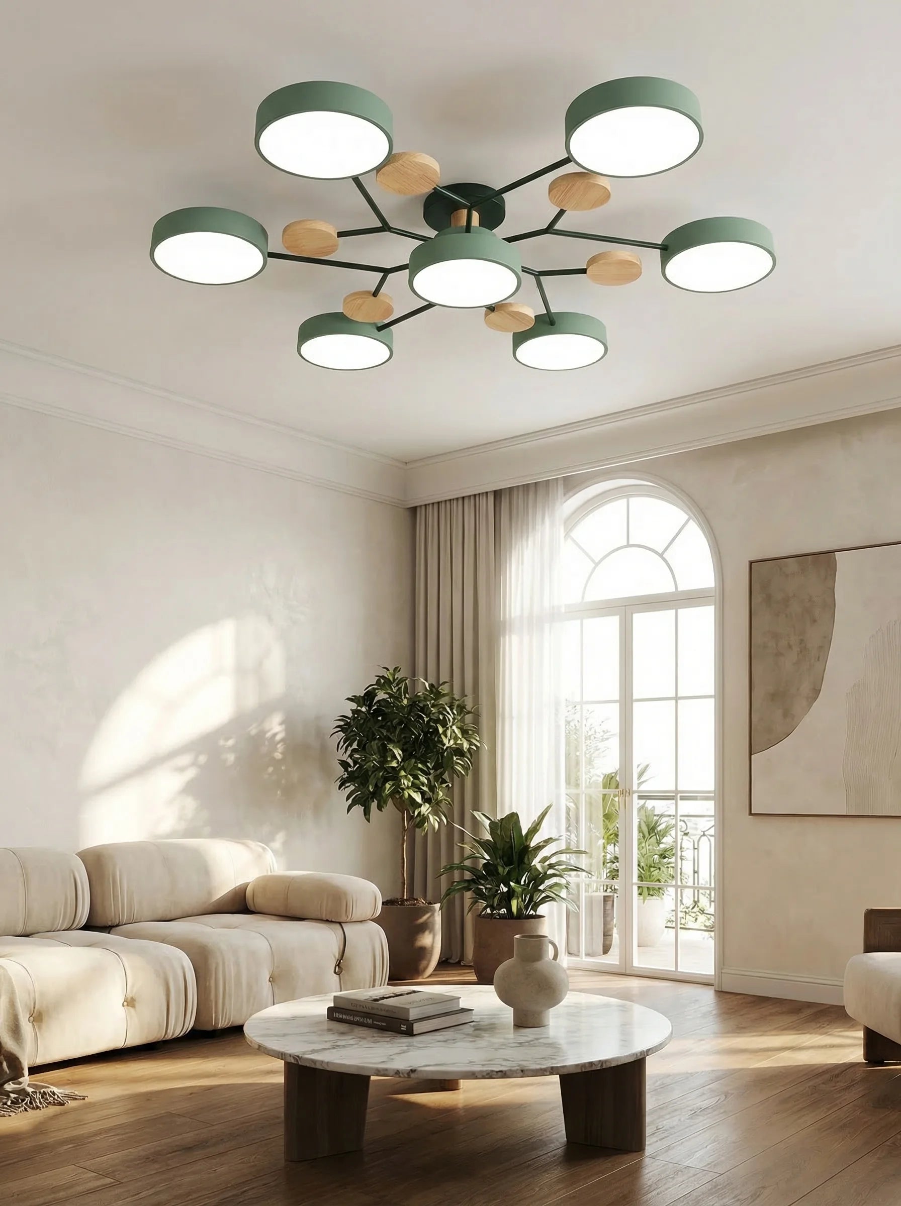Lámpara De Techo LED Moderna Para Salón | Plafón Circular Moderno-Ceiling Light-SeemSeem