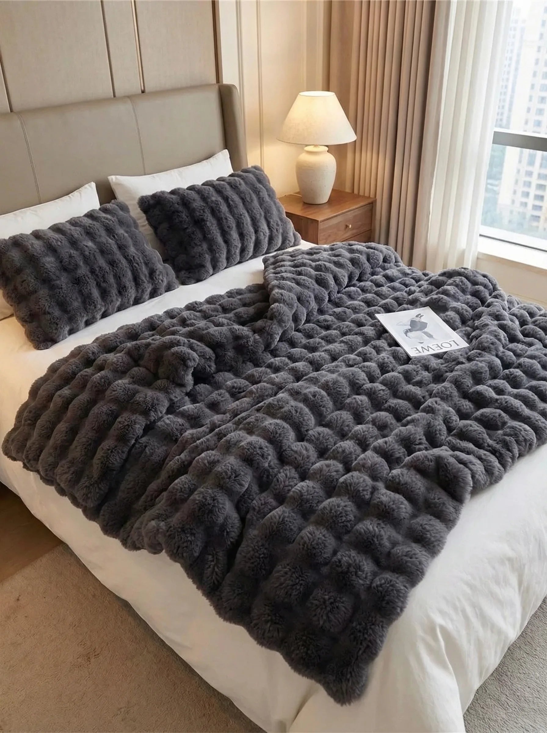 Manta De Felpa Cálida Para Sofá | Manta Suave Y Acogedora Para Cama-Blanket-SeemSeem