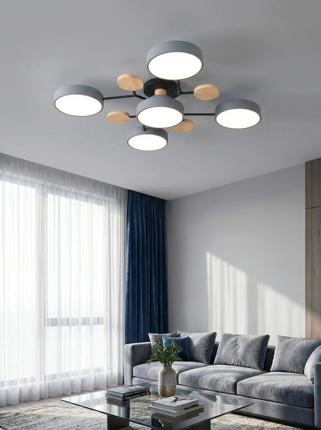 Lámpara De Techo LED Moderna Para Salón | Plafón Circular Moderno-Ceiling Light-SeemSeem