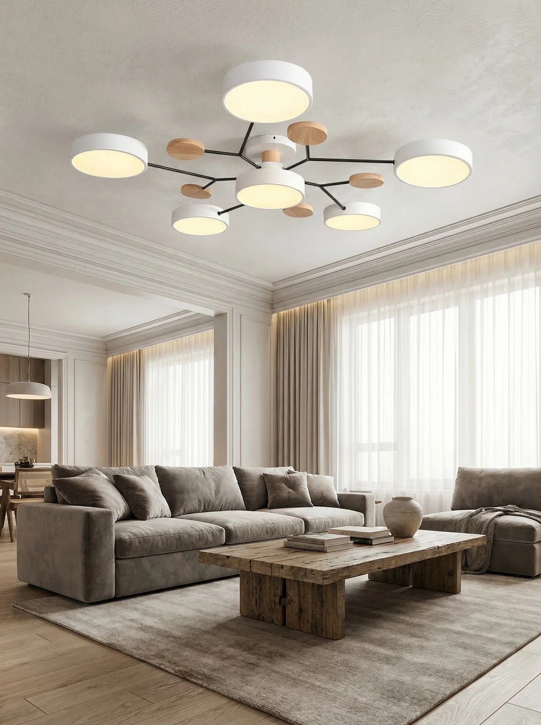 Lámpara De Techo LED Moderna Para Salón | Plafón Circular Moderno-Ceiling Light-SeemSeem