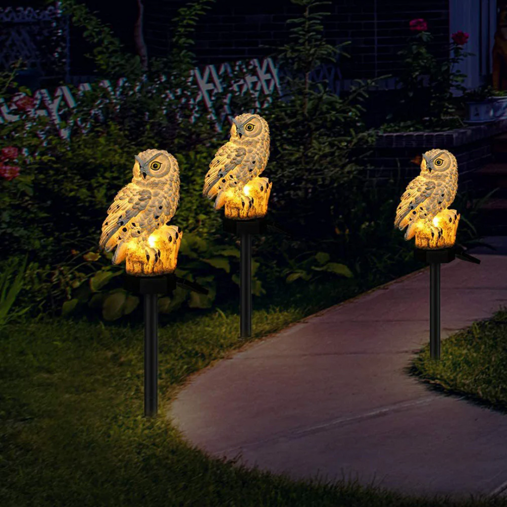 Lámpara Solar De Búho | Luz Decorativa LED Para Jardín-Lamp-SeemSeem