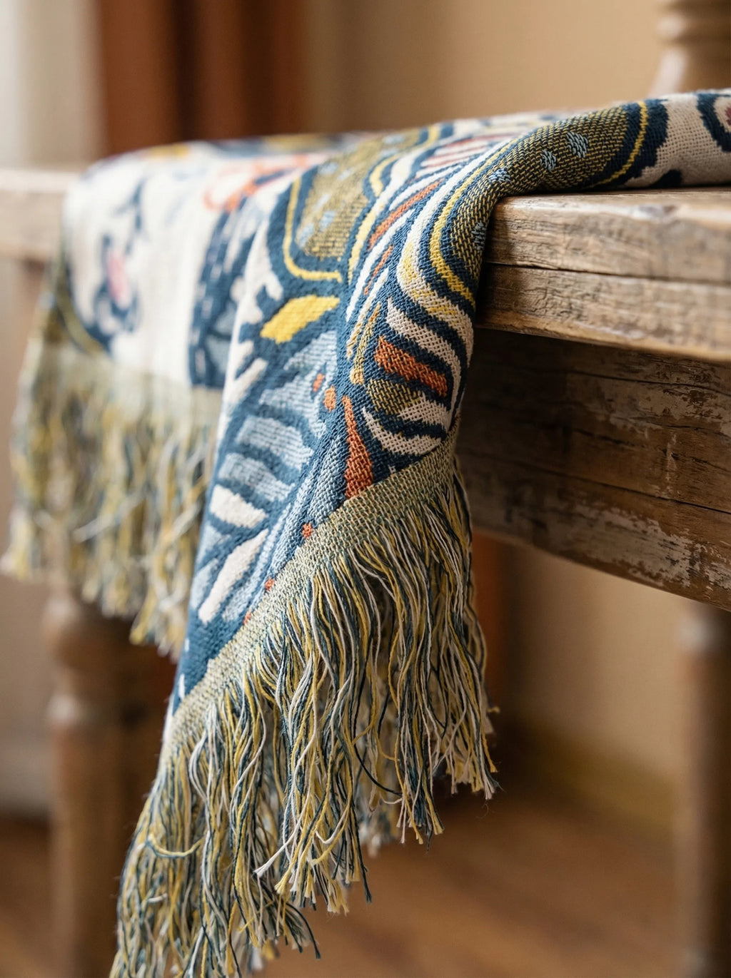 Manta Floral De Algodón Para Sofá | Manta Decorativa Para Cama-Blanket-SeemSeem