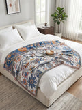 Manta Floral De Algodón Para Sofá | Manta Decorativa Para Cama-Blanket-SeemSeem
