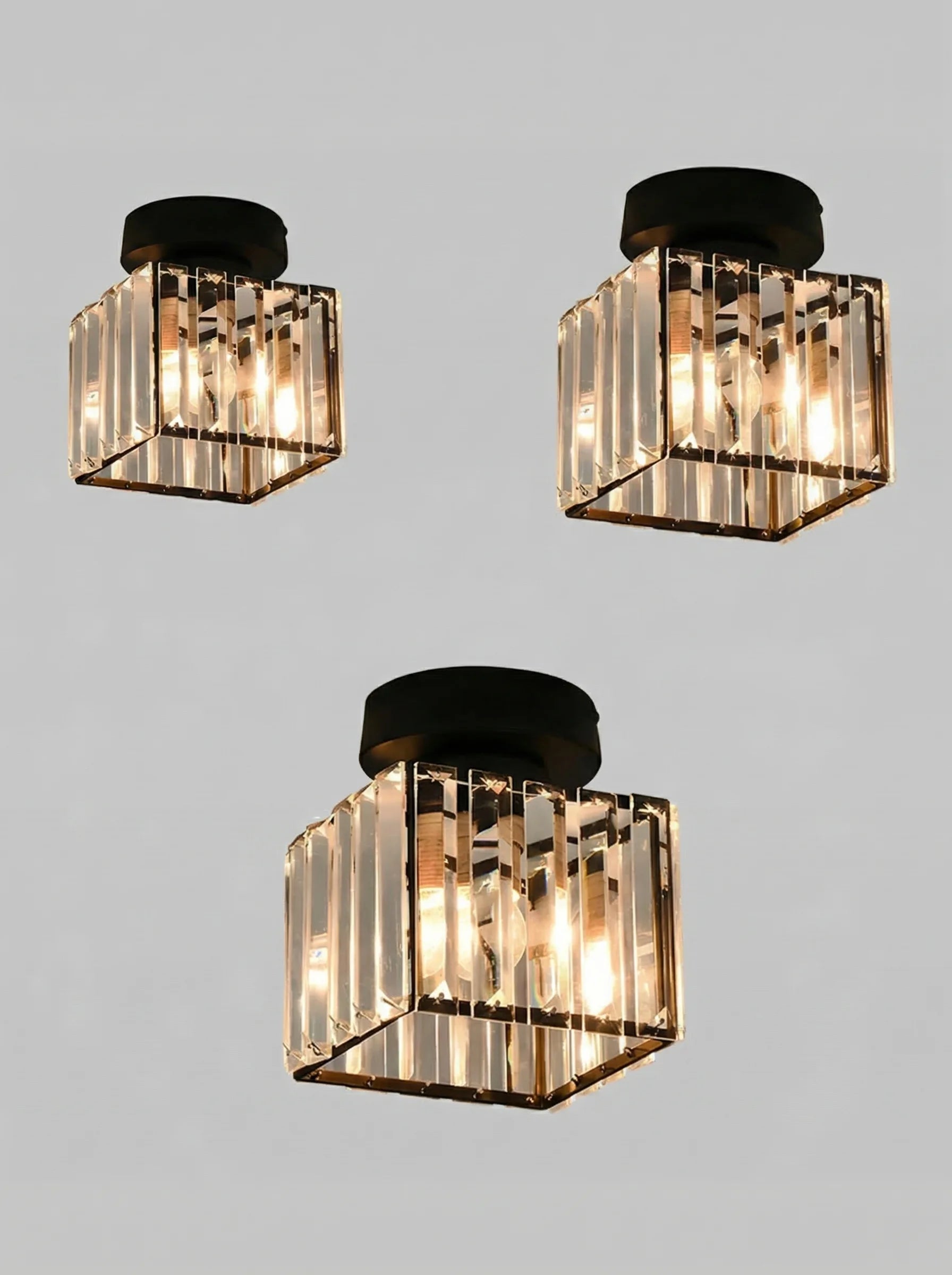 Lámpara De Techo Moderna Negra | Plafón LED Para Pasillo Cocina Y Dormitorio-Ceiling Light-SeemSeem