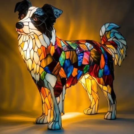 Lámpara Decorativa Estilo Tiffany | Figura Animal Con Vitral Artístico-Lamp-SeemSeem
