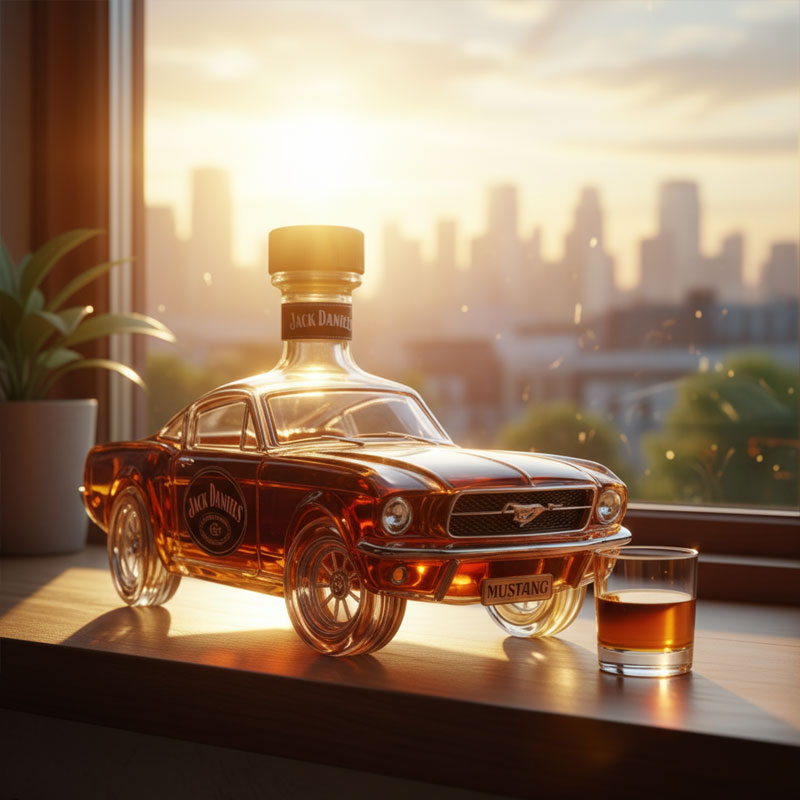 Decantador de Whisky Coche Clásico | Recipiente Transparente-decanters-SeemSeem