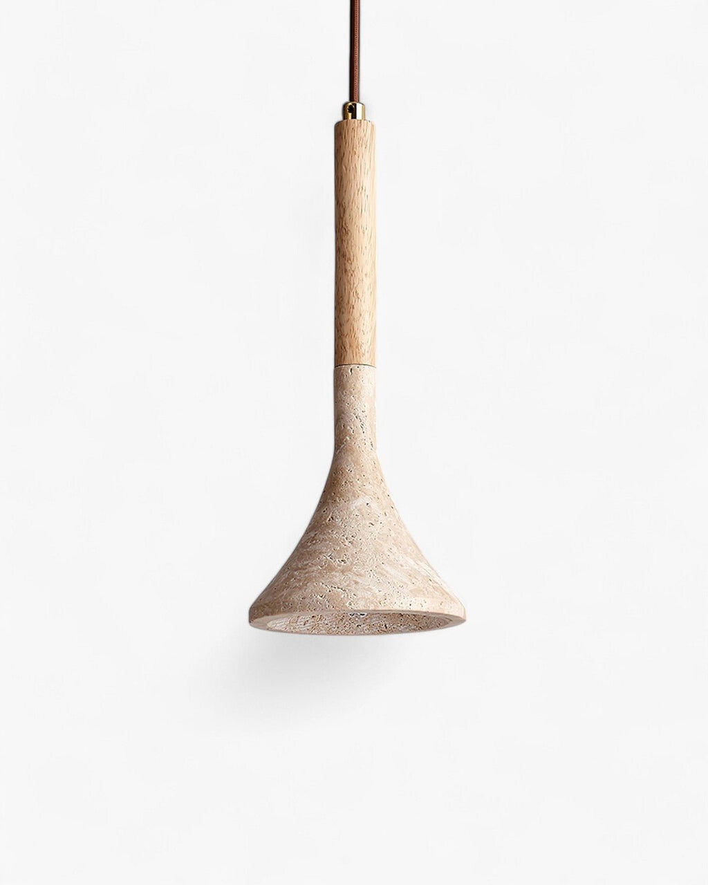 Lámpara Colgante Travertino | Diseño Minimalista Con Detalles De Madera-Lamp-SeemSeem