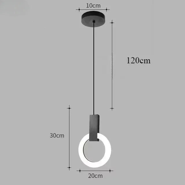Lámpara Colgante LED Circular | Iluminación Moderna Suspendida-Lamp-SeemSeem