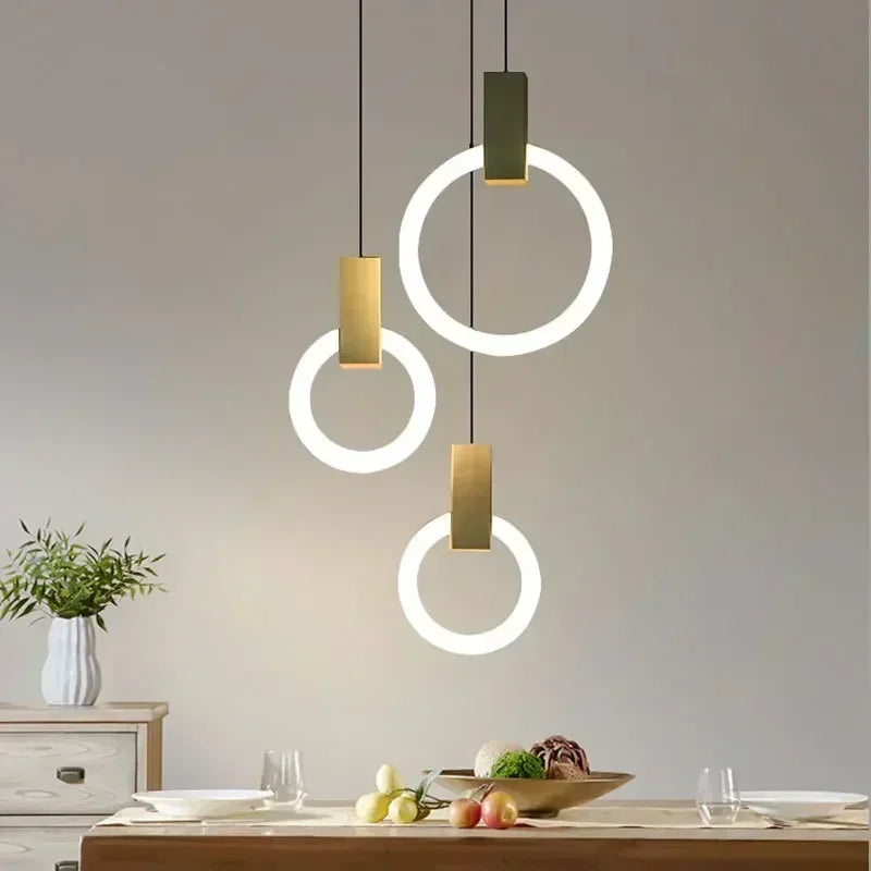 Lámpara Colgante LED Circular | Iluminación Moderna Suspendida-Lamp-SeemSeem
