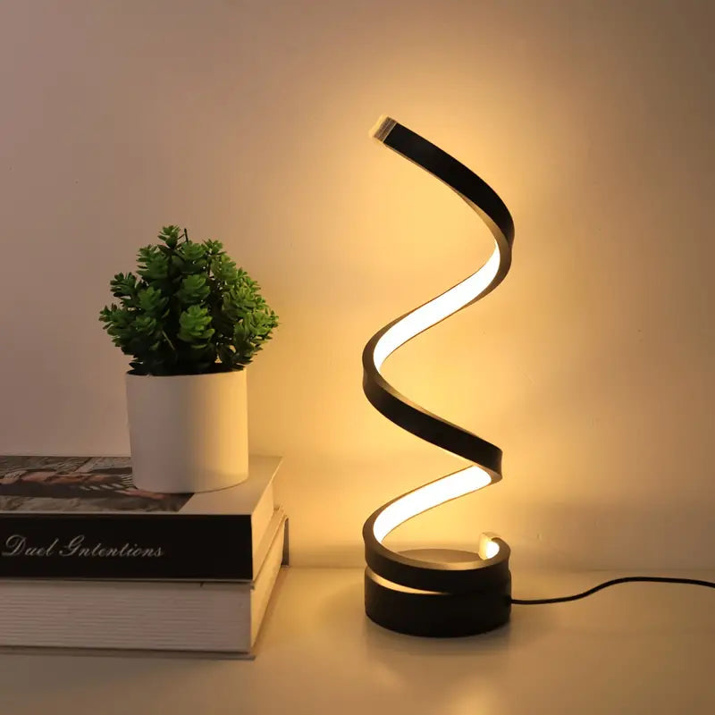 Lámpara de Mesa LED Espiral | Iluminación Moderna Decorativa-Lamp-SeemSeem