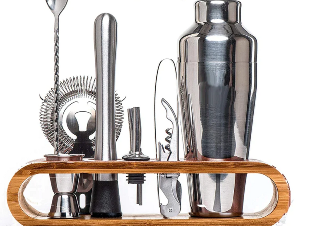 Set de Coctelería Profesional | Kit de Bartender con Soporte de Bambú-barware-SeemSeem
