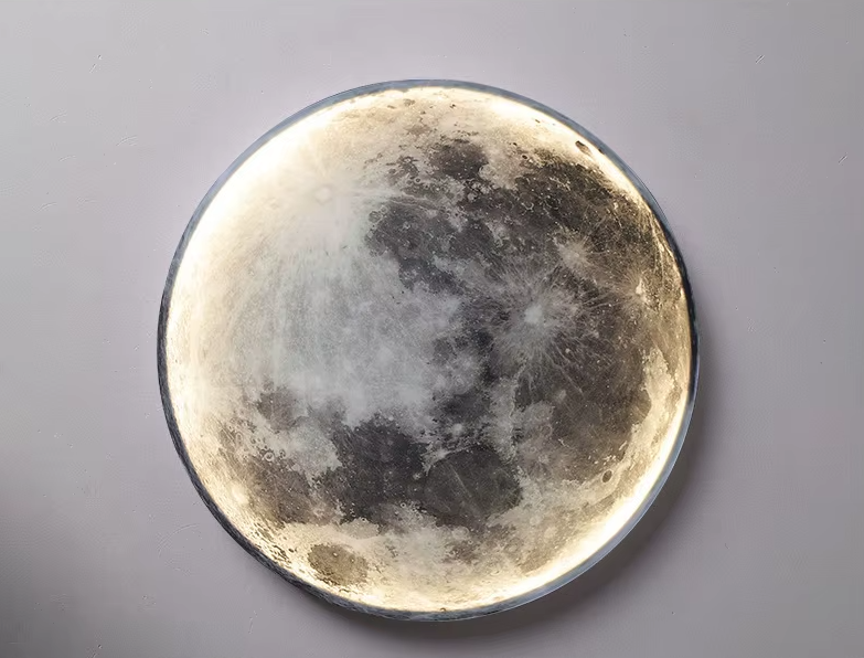 Lámpara LED De Pared Luna Realista | Iluminación Decorativa Astronómica-Lamp-SeemSeem