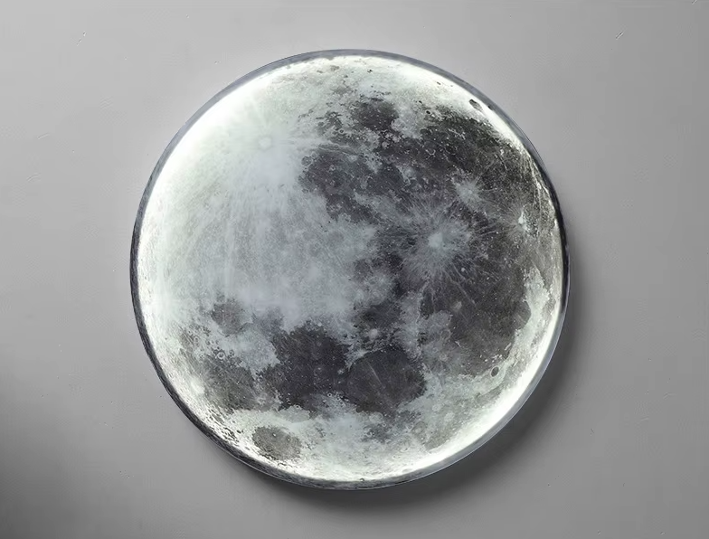 Lámpara LED De Pared Luna Realista | Iluminación Decorativa Astronómica-Lamp-SeemSeem