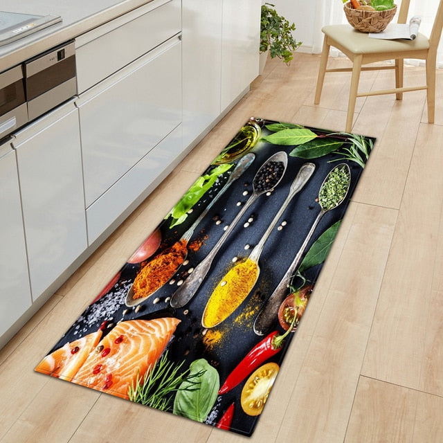 Alfombra De Cocina | Estampado De Cucharas-Rug-SeemSeem