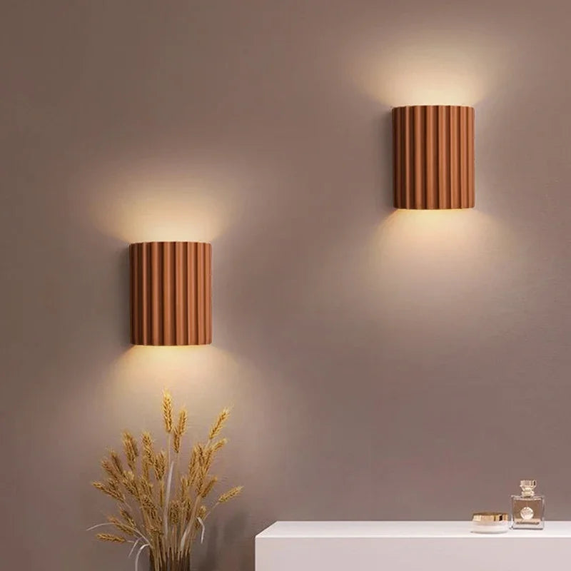 Aplique De Pared Acanalado | Iluminación Decorativa Bidireccional-Lamp-SeemSeem