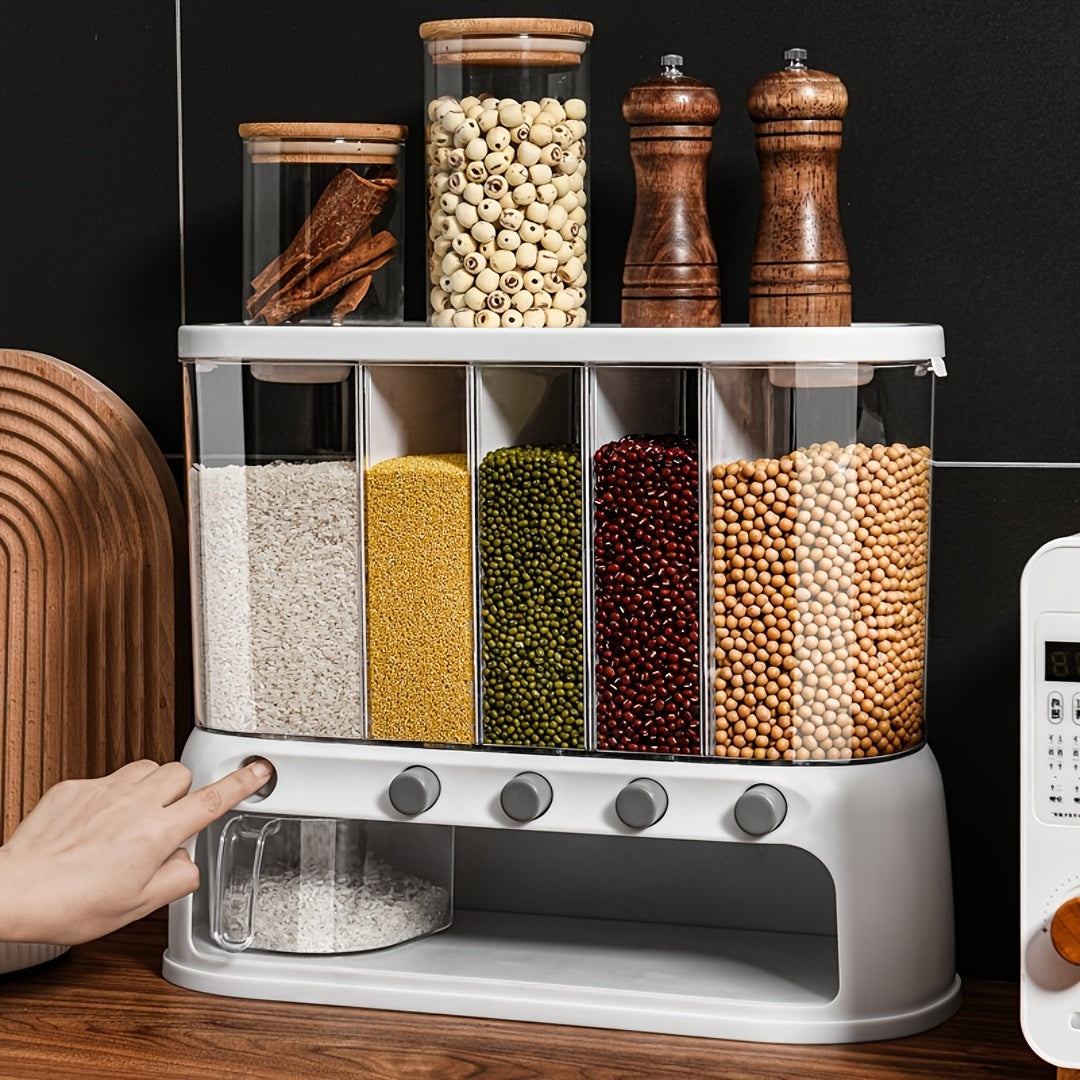 Dispensador De Cereales Y Granos | Organizador De Alimentos Con Dosificación-Containers-SeemSeem