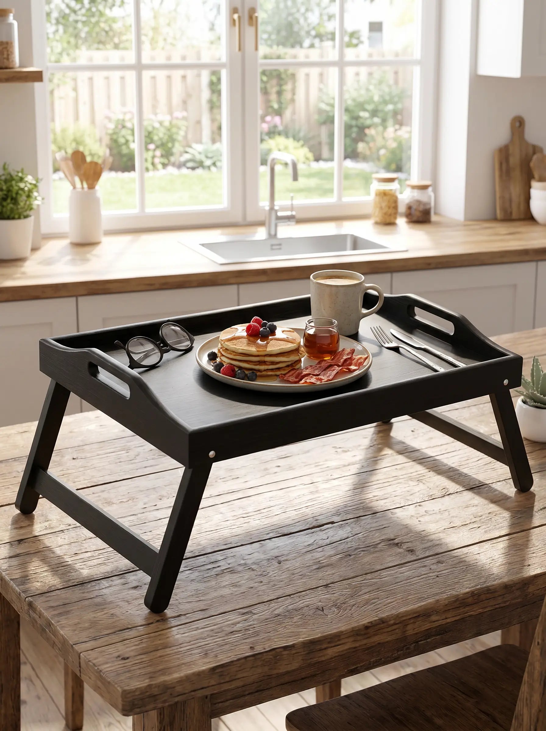 Bandeja De Cama Plegable | Mesa Portátil Con Patas