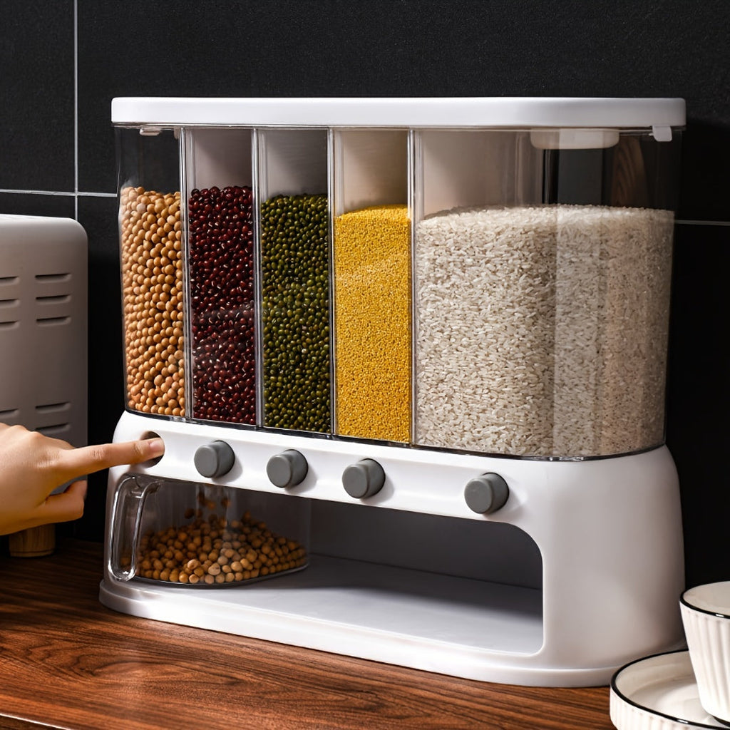 Dispensador De Cereales Y Granos | Organizador De Alimentos Con Dosificación-Containers-SeemSeem
