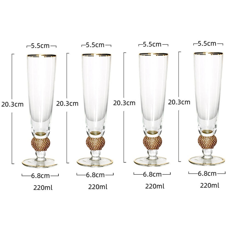 Copas De Champán Con Detalle Decorativo | Set De Copas Para Celebraciones-glasses-SeemSeem