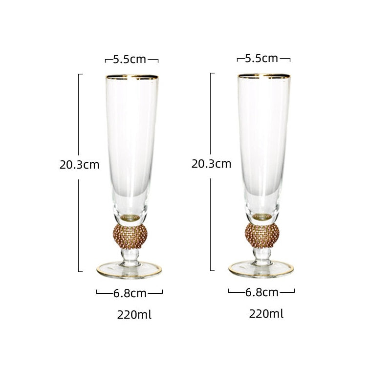 Copas De Champán Con Detalle Decorativo | Set De Copas Para Celebraciones-glasses-SeemSeem