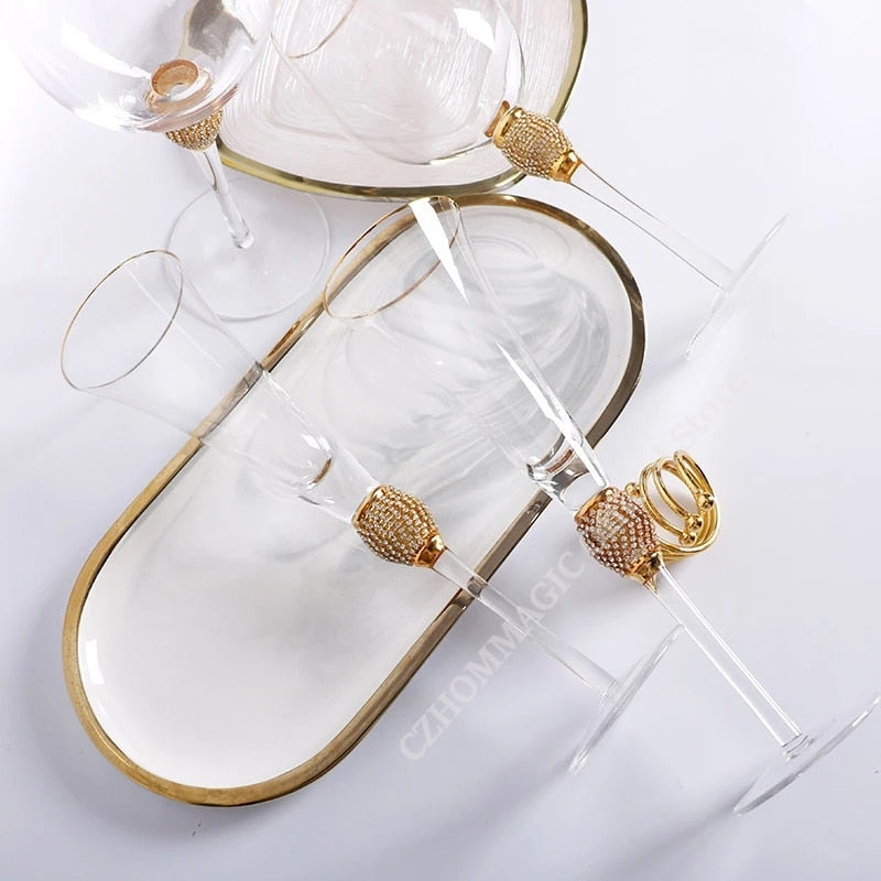 Copas De Champán Con Detalle Decorativo | Set De Copas Para Celebraciones-glasses-SeemSeem