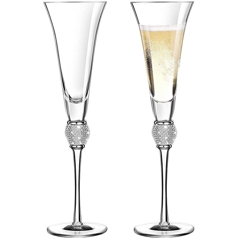 Copas De Champán Con Detalle Decorativo | Set De Copas Para Celebraciones-glasses-SeemSeem