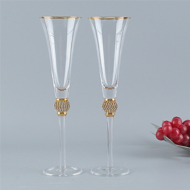 Copas De Champán Con Detalle Decorativo | Set De Copas Para Celebraciones-glasses-SeemSeem