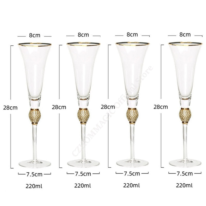 Copas De Champán Con Detalle Decorativo | Set De Copas Para Celebraciones-glasses-SeemSeem