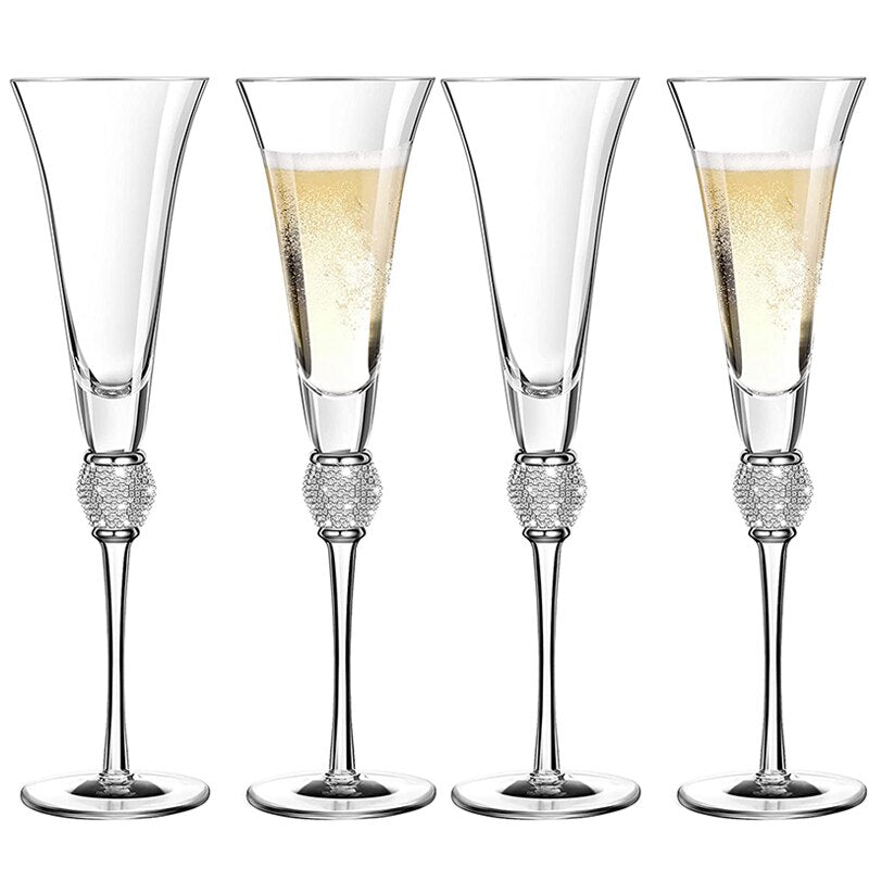 Copas De Champán Con Detalle Decorativo | Set De Copas Para Celebraciones-glasses-SeemSeem