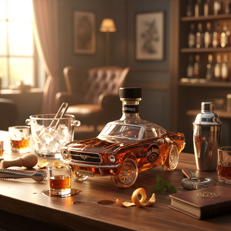 Decantador de Whisky Coche Clásico | Recipiente Transparente-decanters-SeemSeem