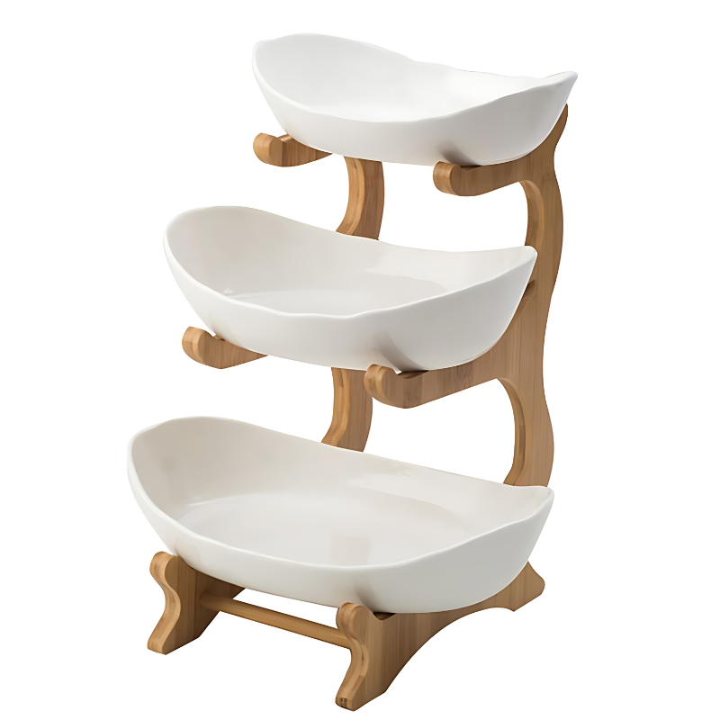 Frutero De Dos Niveles | Soporte Escalonado-Serveware-SeemSeem