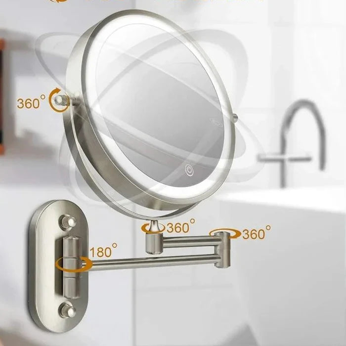 Espejo cosmético de pared con iluminación LED y aumento - Image 13