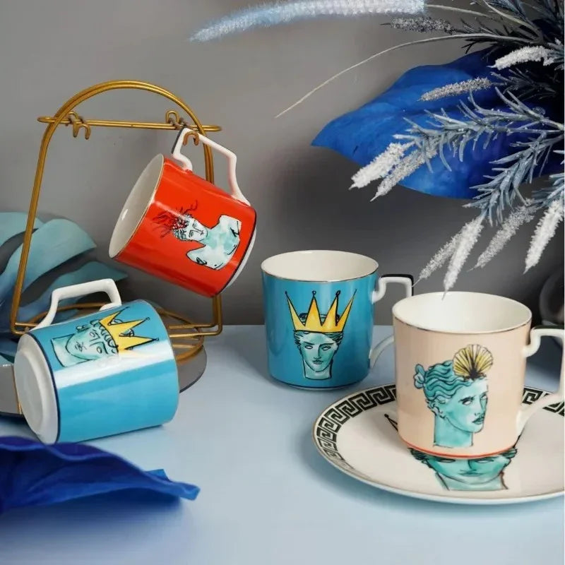 Juego de Platos Artísticos Mediterráneos | Vajilla Decorativa con Motivos Clásicos-plates-SeemSeem