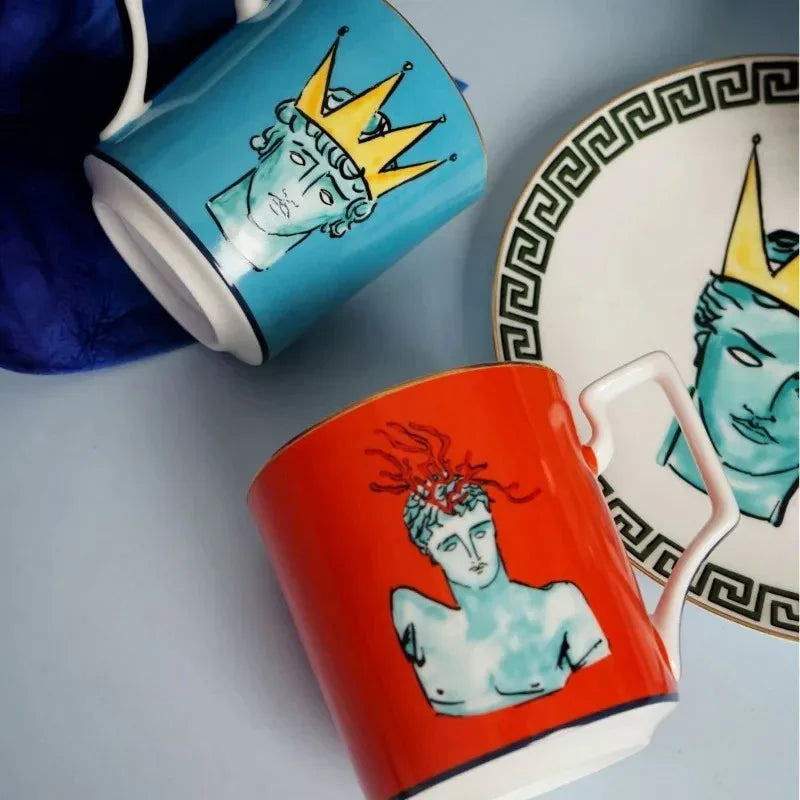 Juego de Platos Artísticos Mediterráneos | Vajilla Decorativa con Motivos Clásicos-plates-SeemSeem