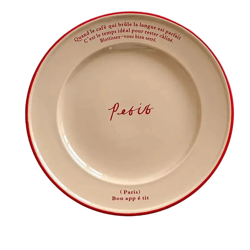 Juego De Vajilla Vintage Con Letras Decorativas | Platos Y Tazas Para Mesa-tablewear-SeemSeem