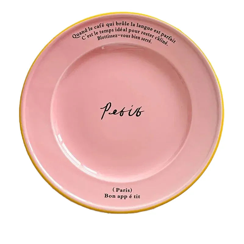 Juego De Vajilla Vintage Con Letras Decorativas | Platos Y Tazas Para Mesa-tablewear-SeemSeem