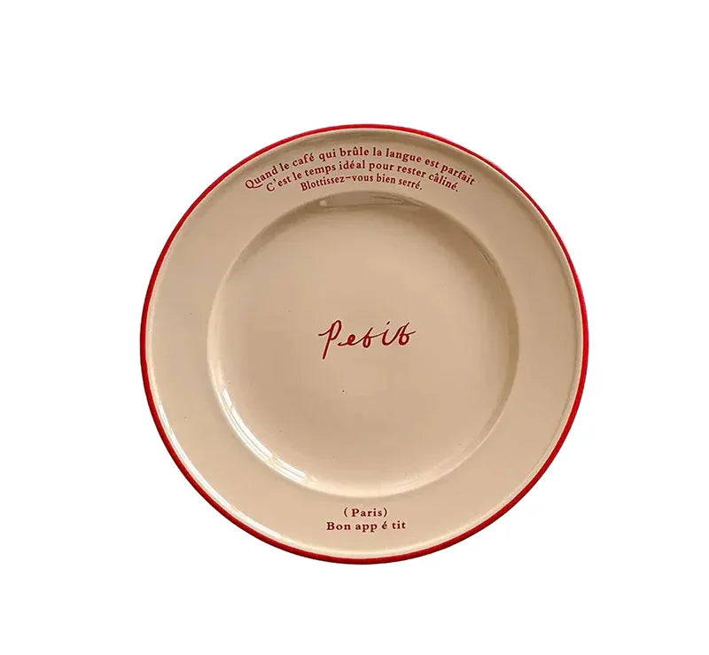 Juego De Vajilla Vintage Con Letras Decorativas | Platos Y Tazas Para Mesa-tablewear-SeemSeem