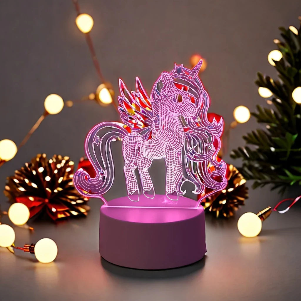 Lámpara 3D De Unicornio | Diseño Acrílico Iluminado-Lamp-SeemSeem