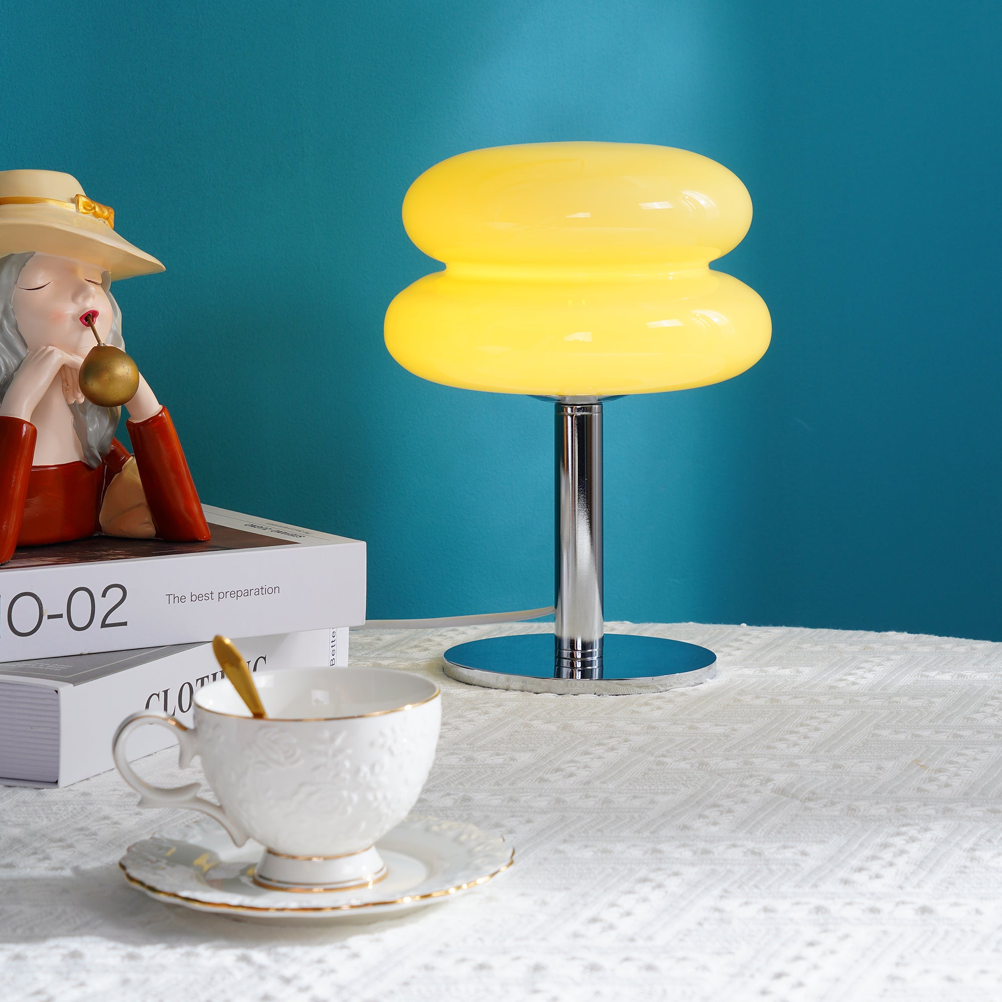 Lámpara de mesa de vidrio Macaron - Image 23