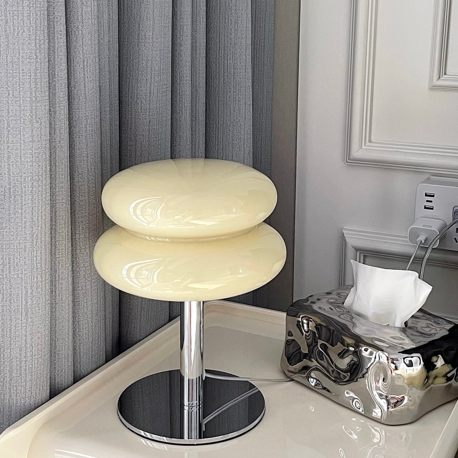 Lámpara de mesa de vidrio Macaron - Image 53