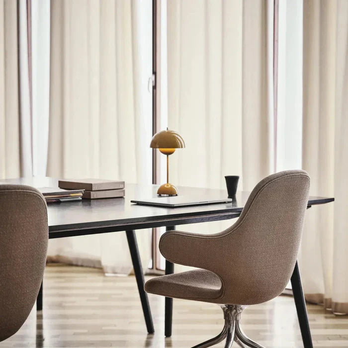 Lámpara de Mesa Semiesférica Verde | Pantalla Curva Base Circular Para Iluminación Interior-Lamp-SeemSeem