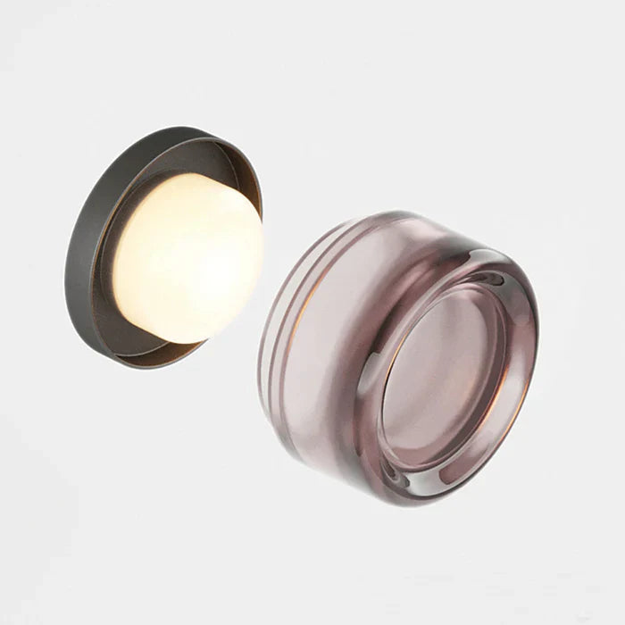 Circular Amber Wall Light | Round Shape Integrated Lighting Indoor Use-Lamp-SeemSeem