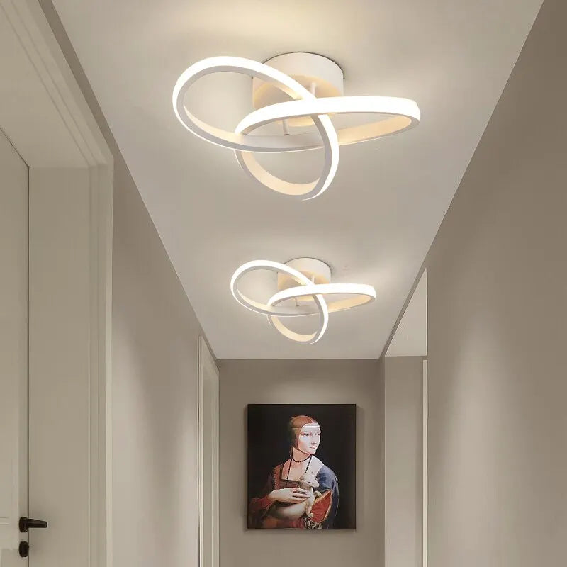 Lámpara de Techo LED Entrelazada | Aros Curvos Para Iluminación Interior-Lamp-SeemSeem