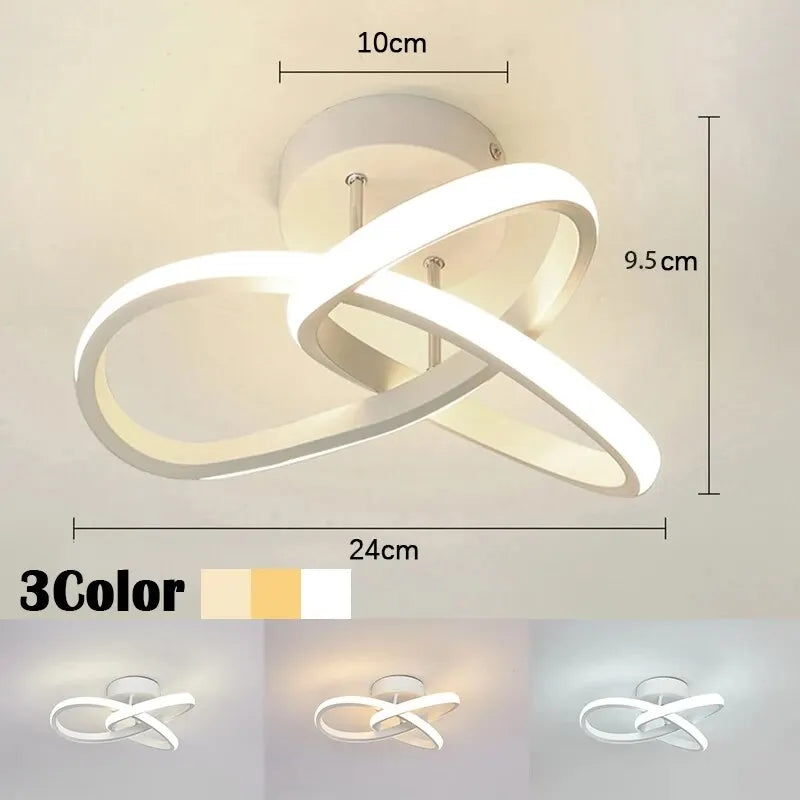Lámpara de Techo LED Entrelazada | Aros Curvos Para Iluminación Interior-Lamp-SeemSeem