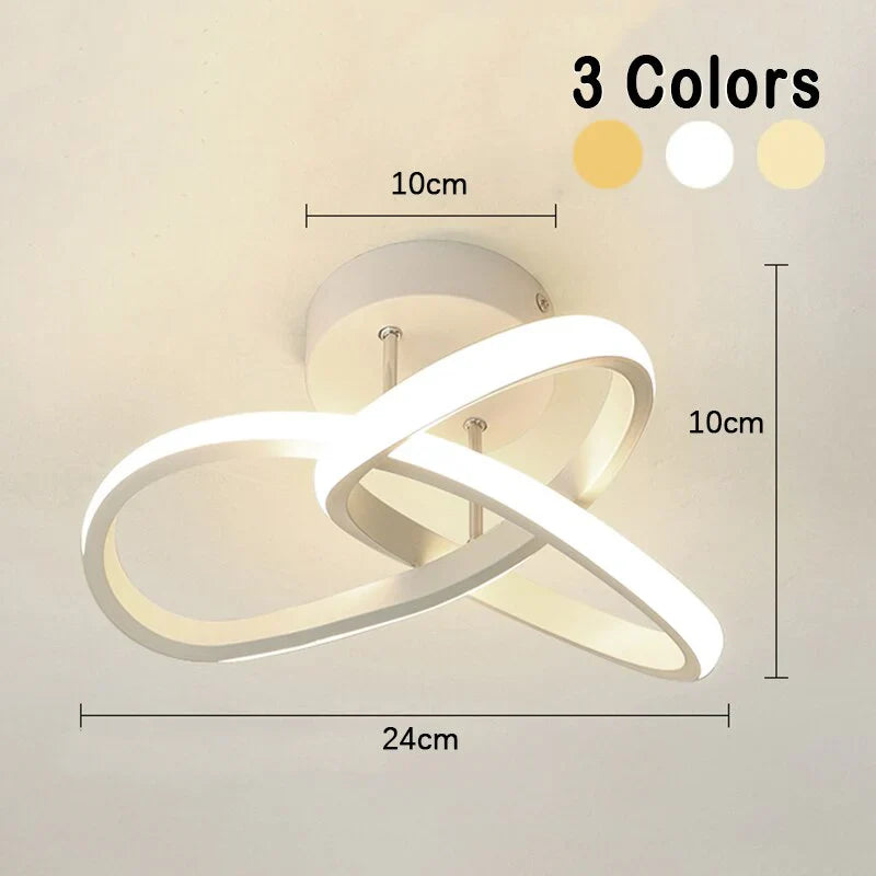Lámpara de Techo LED Entrelazada | Aros Curvos Para Iluminación Interior-Lamp-SeemSeem