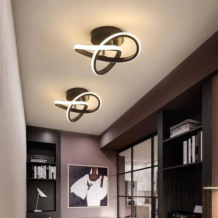 Lámpara de Techo LED Entrelazada | Aros Curvos Para Iluminación Interior-Lamp-SeemSeem