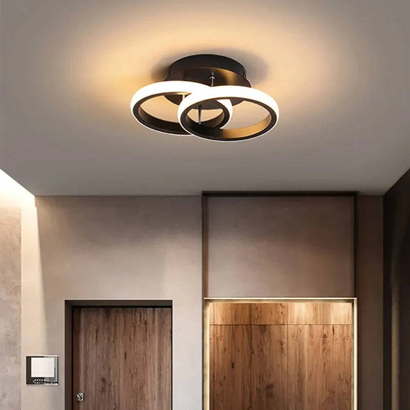 Lámpara de Techo LED Entrelazada | Aros Curvos Para Iluminación Interior-Lamp-SeemSeem