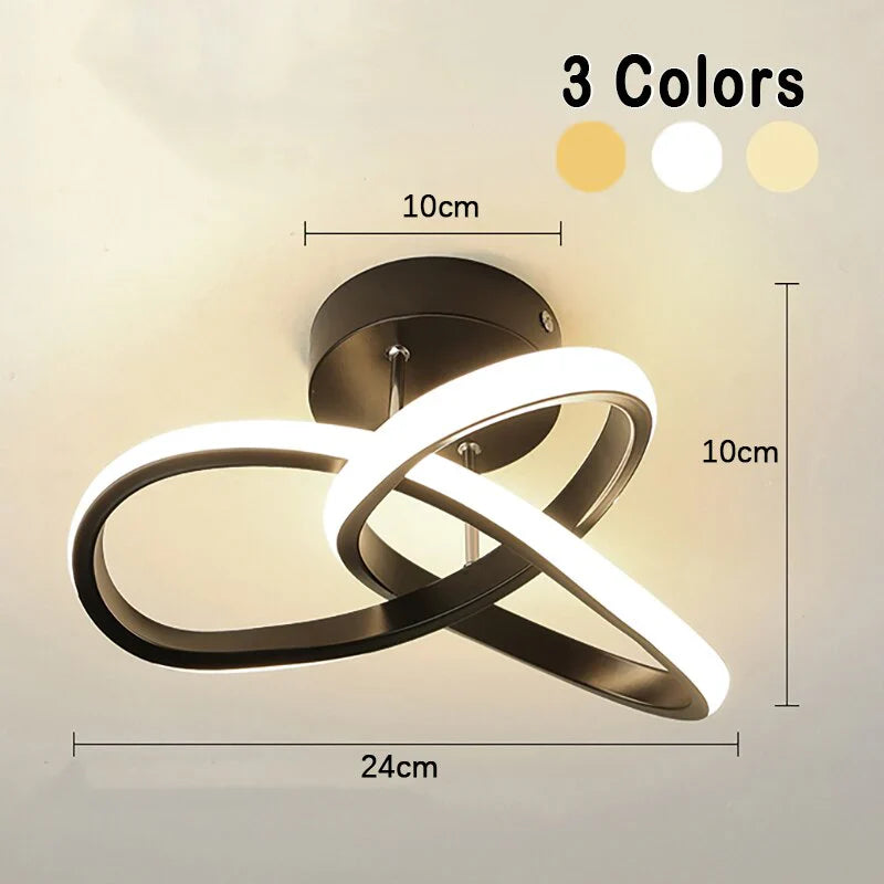 Lámpara de Techo LED Entrelazada | Aros Curvos Para Iluminación Interior-Lamp-SeemSeem