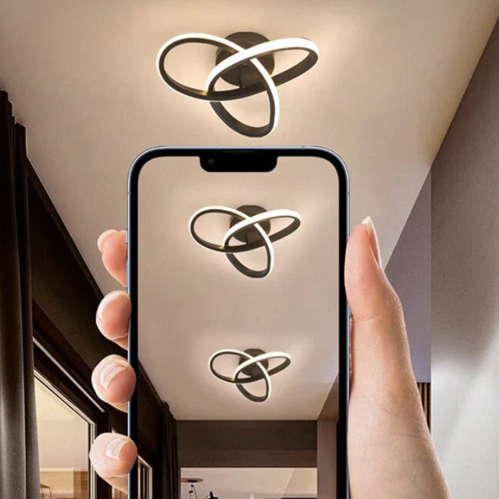 Lámpara de Techo LED Entrelazada | Aros Curvos Para Iluminación Interior-Lamp-SeemSeem